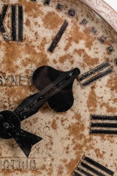 Large Early Industrial Cast Iron Gents of Leicester Factory Wall Clock, c.1915