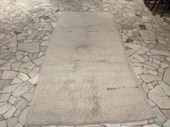 Large Early Ivory Minimal Tulu Rug