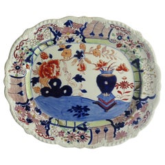 Georgian Mason's Ironstone Large Platter in Vase and Rock Pattern, Circa 1815