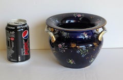 Large Early Masons Ironstone Pot-Pourri Vase Hand Painted Flowers, circa 1820