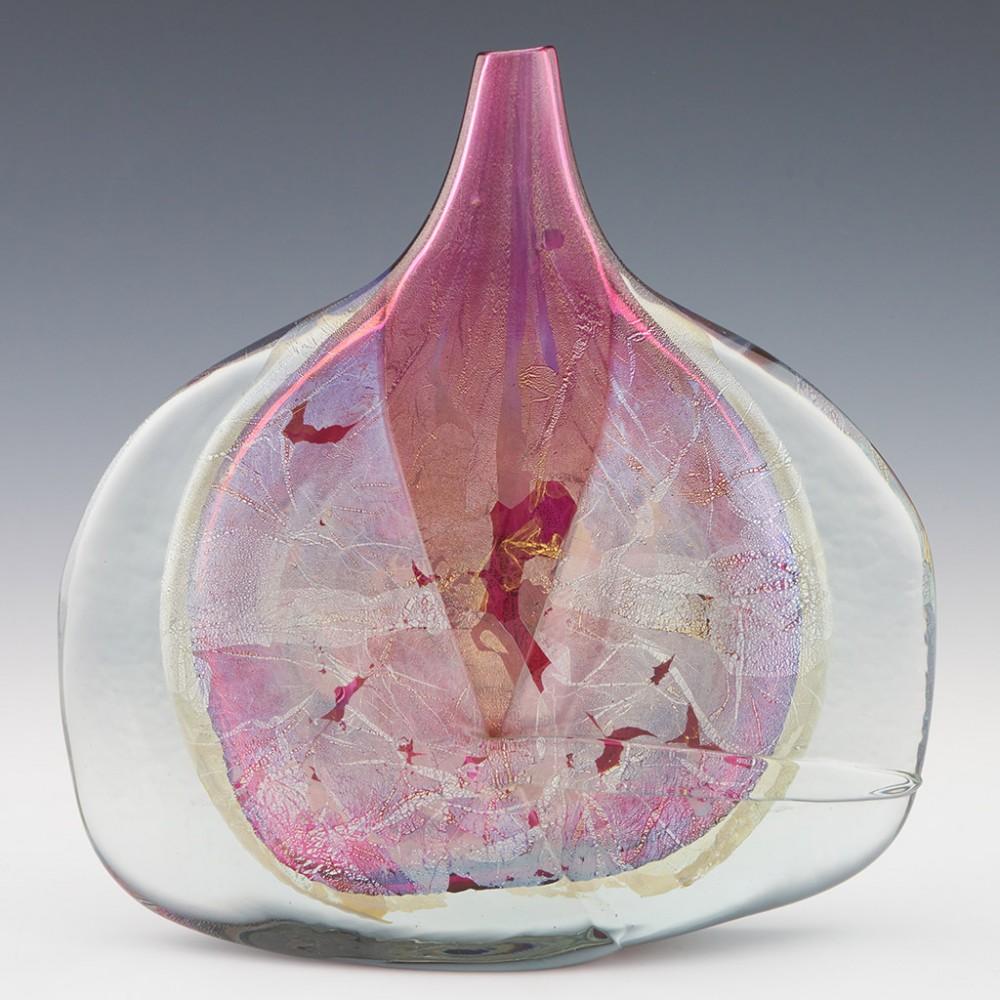 Large Early Michael Harris Azurene Fish Vase 1981-2 In Good Condition In Tunbridge Wells, GB