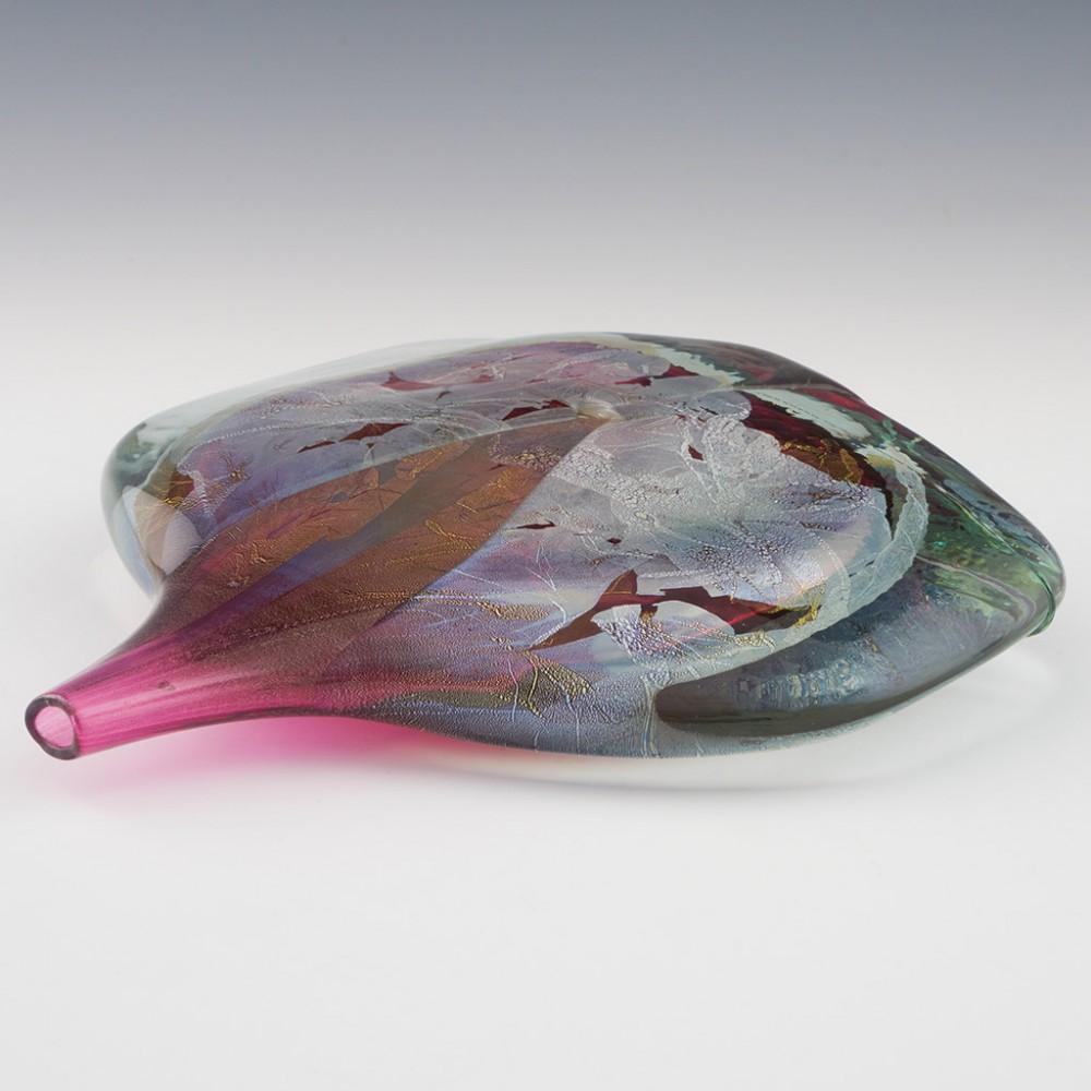 Late 20th Century Large Early Michael Harris Azurene Fish Vase 1981-2