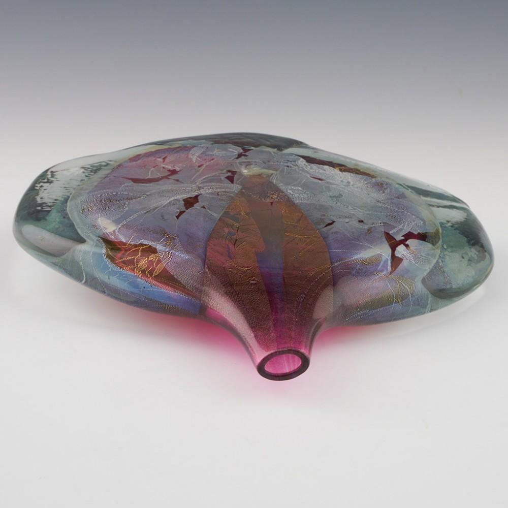 Large Early Michael Harris Azurene Fish Vase 1981-2 1