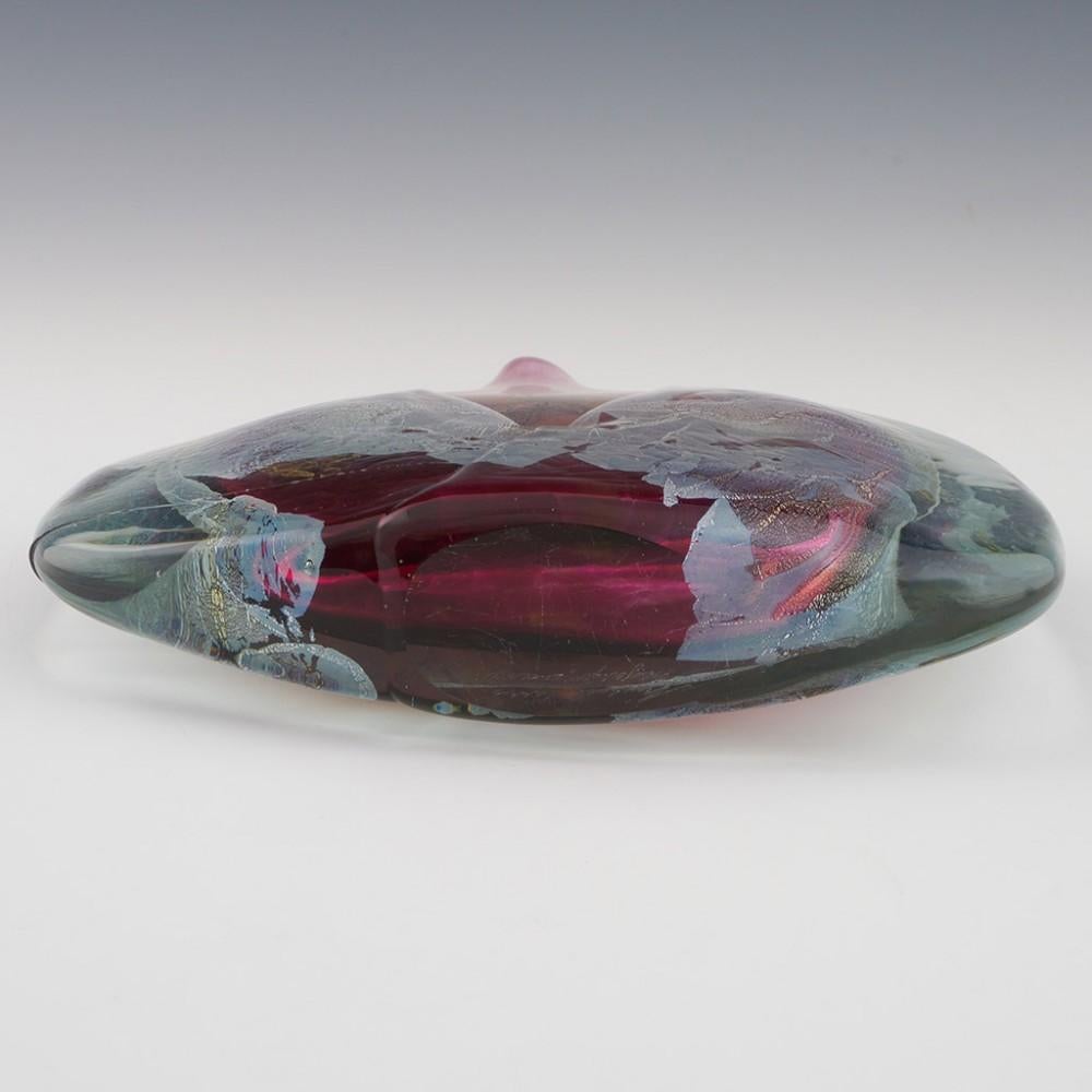 Large Early Michael Harris Azurene Fish Vase 1981-2 2