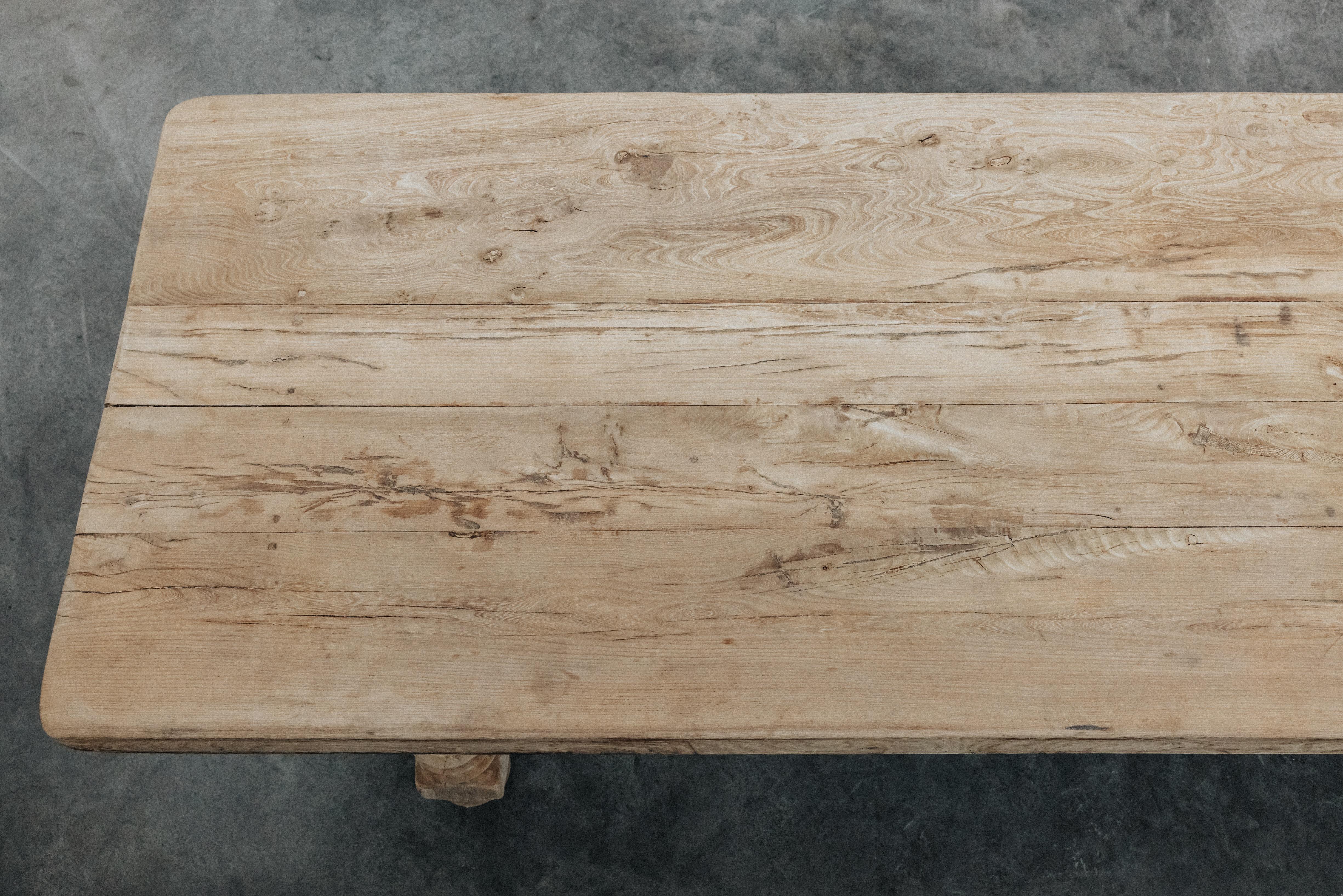 Mid-20th Century Large Early Oak Dining Table From France, Circa 1940 For Sale