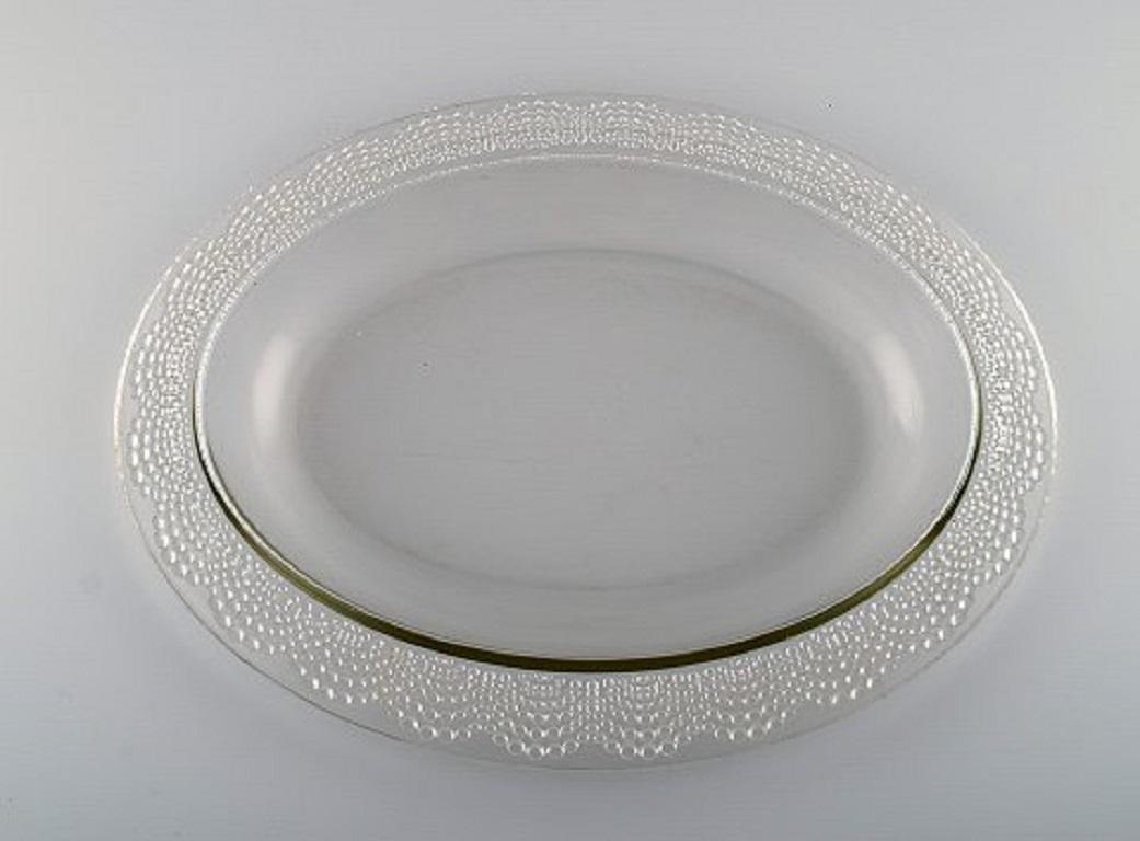 Large early René Lalique Tokyo jardinière in art glass with moulded pearls decoration around the rim, circa 1934.
Measures: 42 x 31 x 6 cm.
Stamped.
In very good condition.