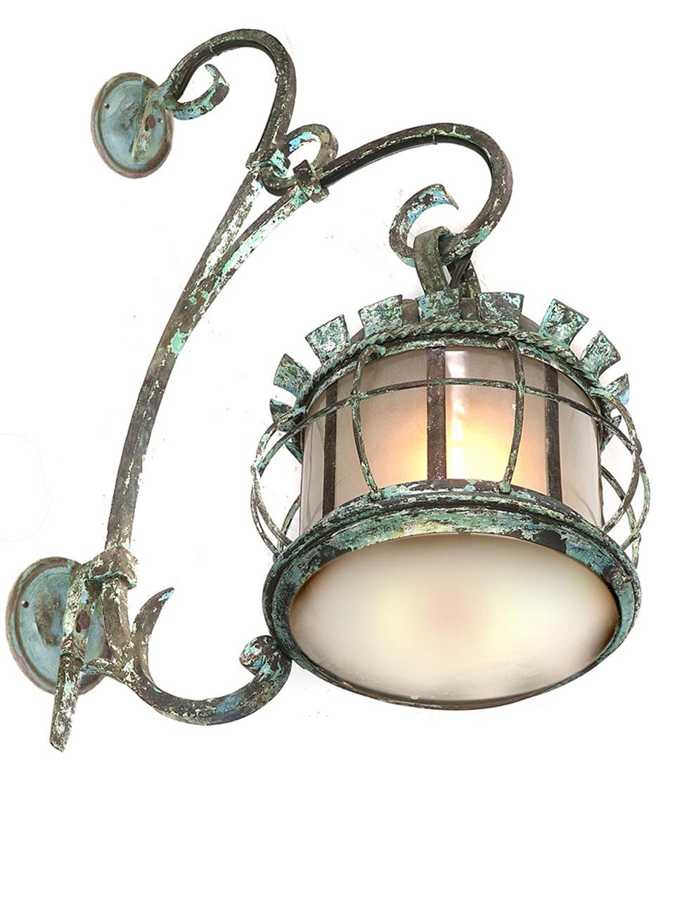 American Large Early Rustic Estate Sconce