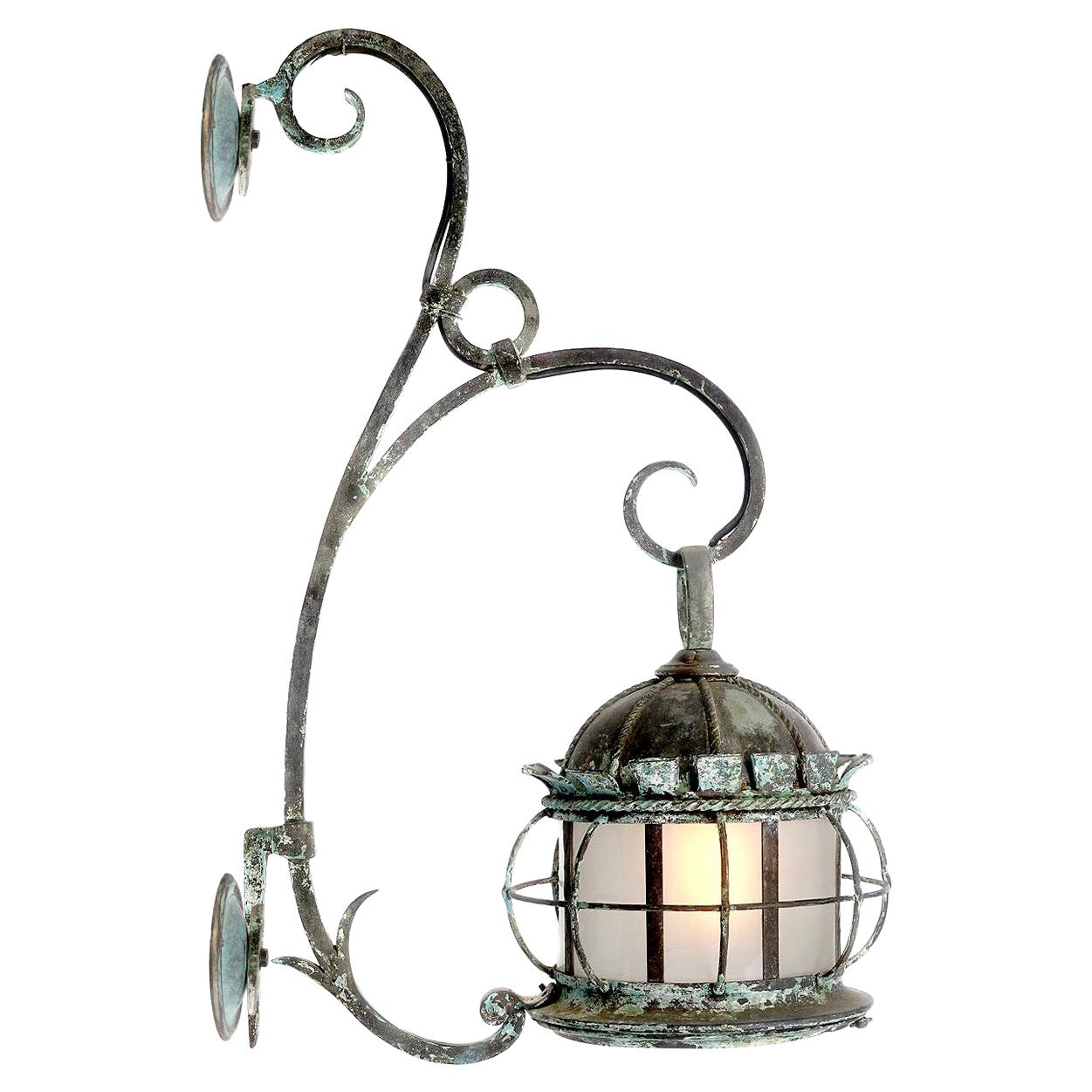 Large Early Rustic Estate Sconce