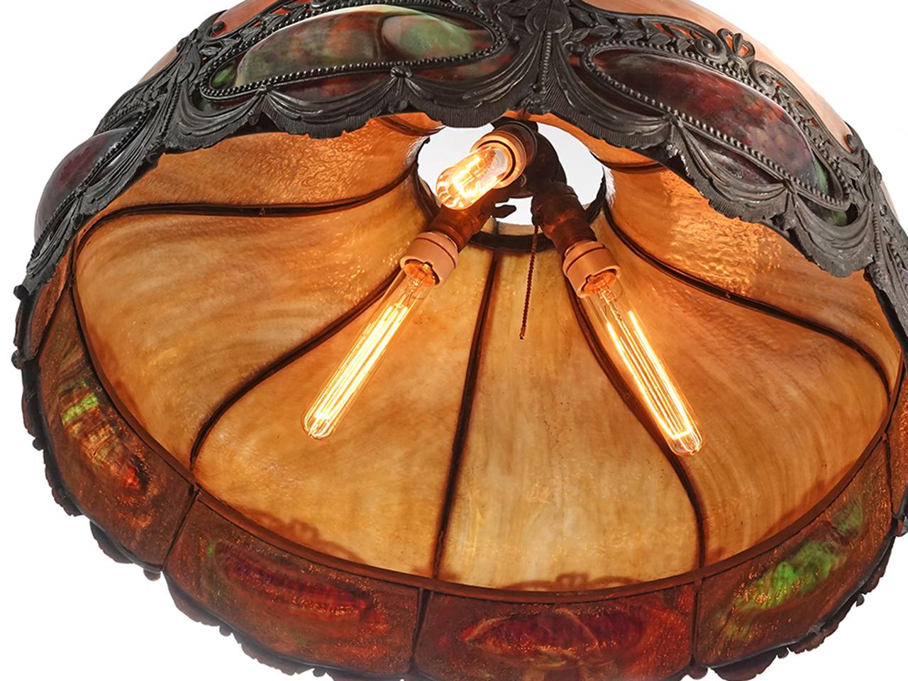 large stained glass chandelier