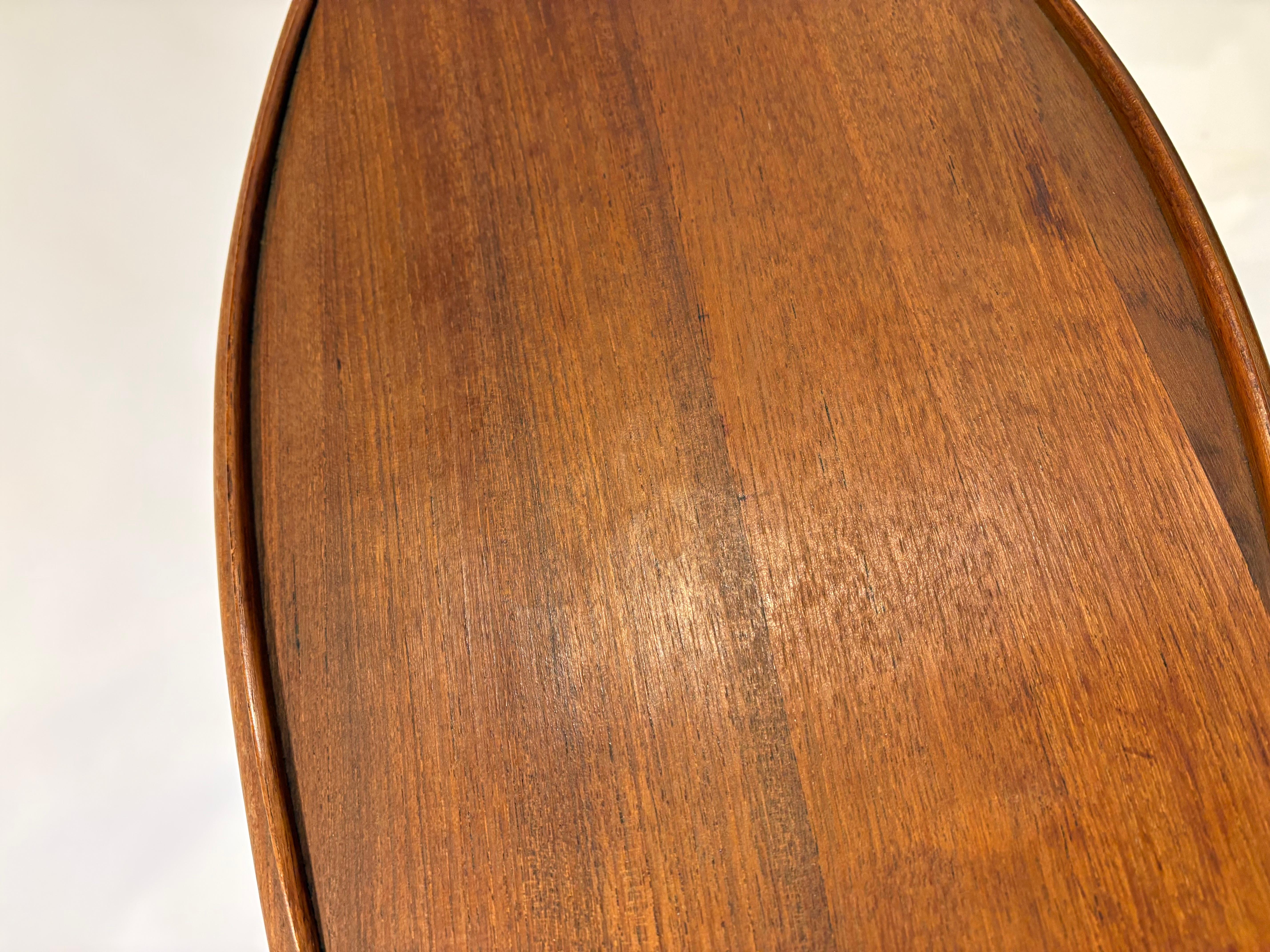 Large Early Stamp Jens Quistgaard for Dansk Staved Teak Serving Tray For Sale 11