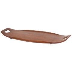 dansk teak tray Large Early Stamp Jens Quistgaard for Dansk Staved Teak Serving Tray