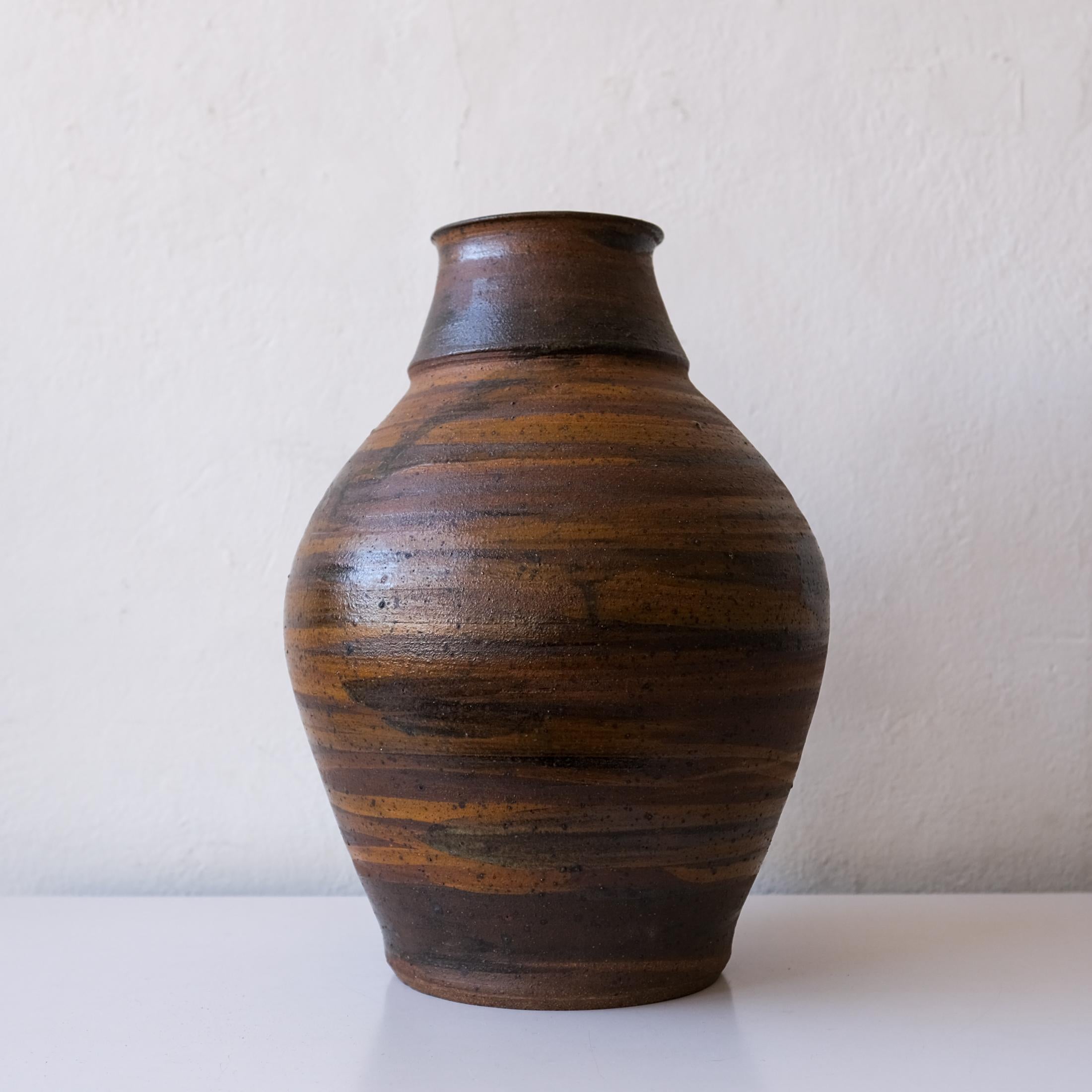 Mid-Century Modern Large Early Studio Ceramic Vase by Stan Bitters