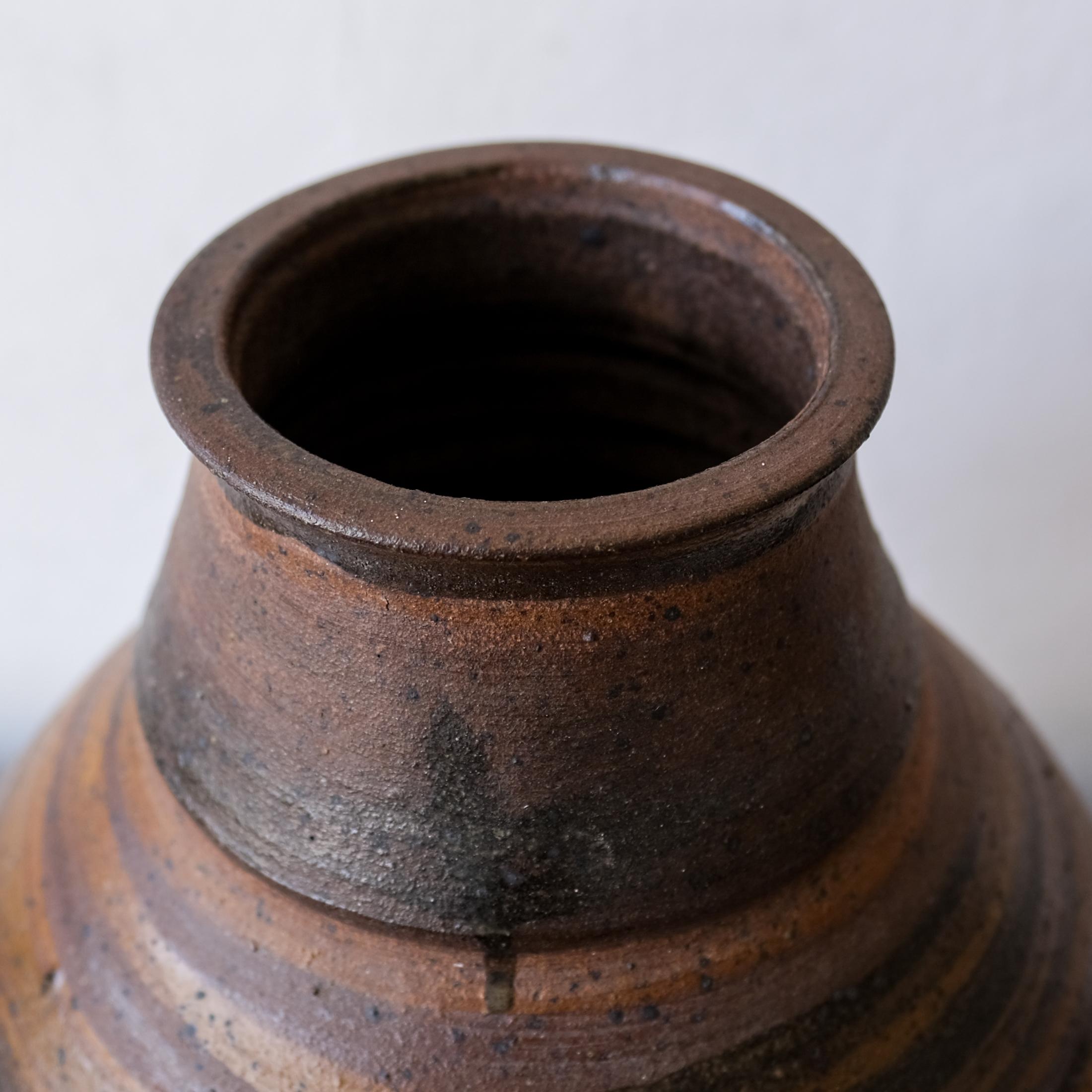 Large Early Studio Ceramic Vase by Stan Bitters In Good Condition In San Diego, CA