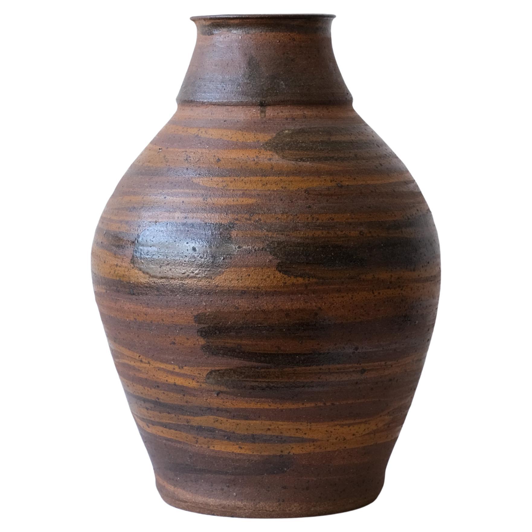 Large Early Studio Ceramic Vase by Stan Bitters
