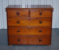 LARGE EARLY VICTORIAN CHEST OF DRAWERS WITH ORIGiNAL KNOBS AND LOCKS
