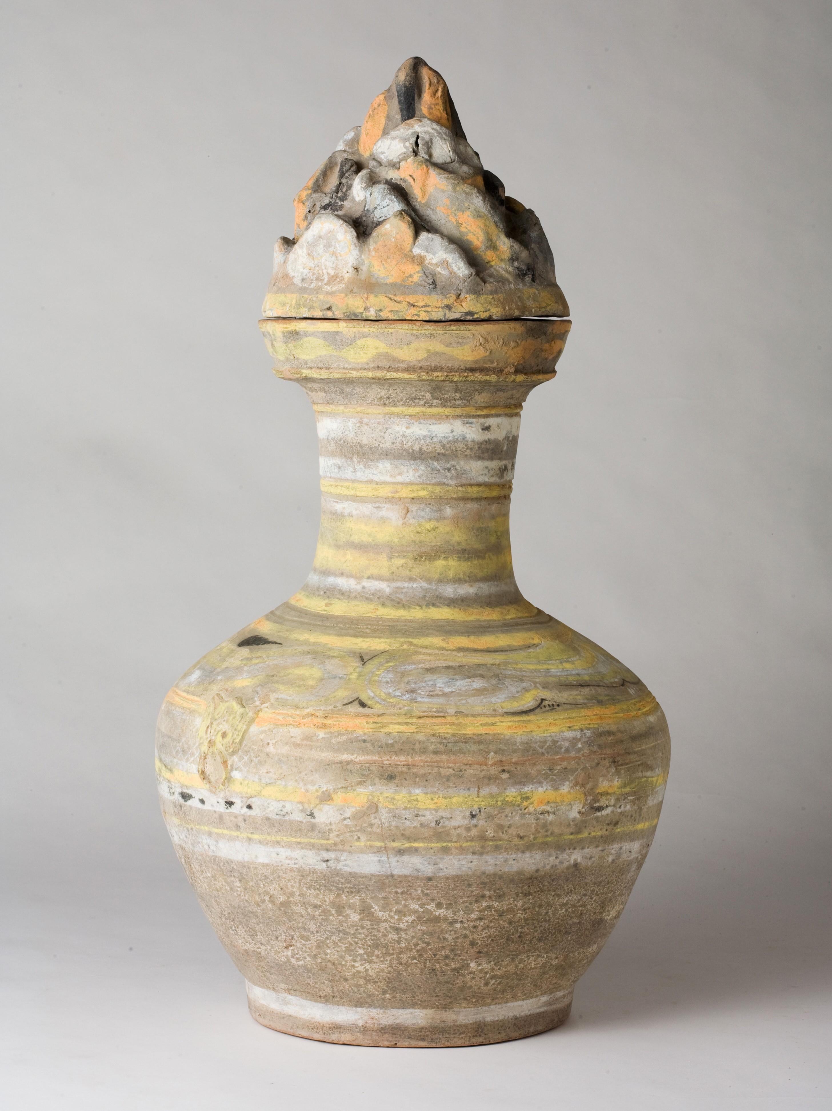Grande vaso di terracotta con coperchio Hill in vendita 2