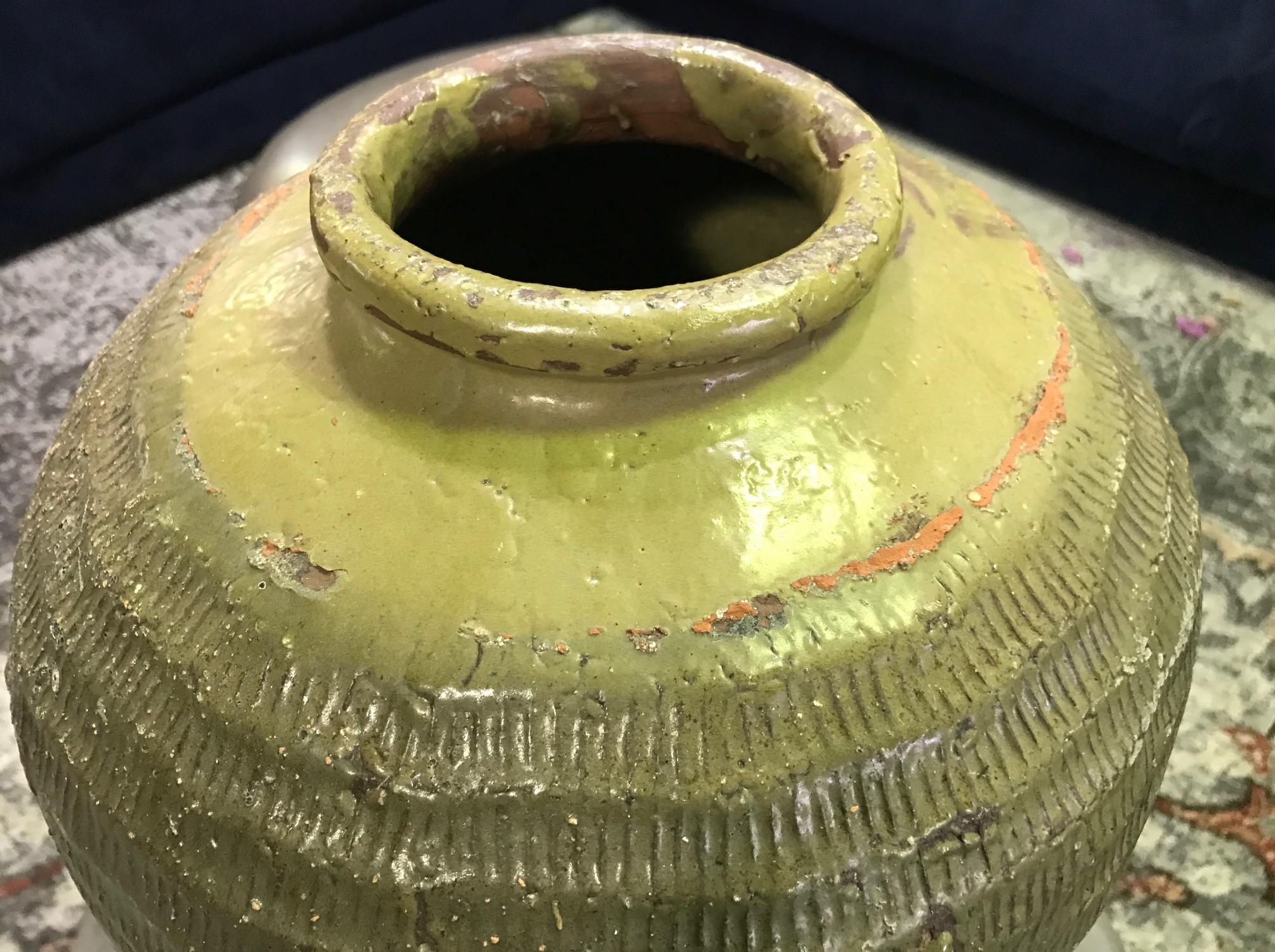 Large Heavy Earthenware Pottery Vase Pot Jar 1