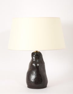 Large Earthenware Table Lamp #1, Belgium 1950's