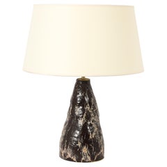 Gran lámpara de sobremesa de barro #2, Bélgica Años 50