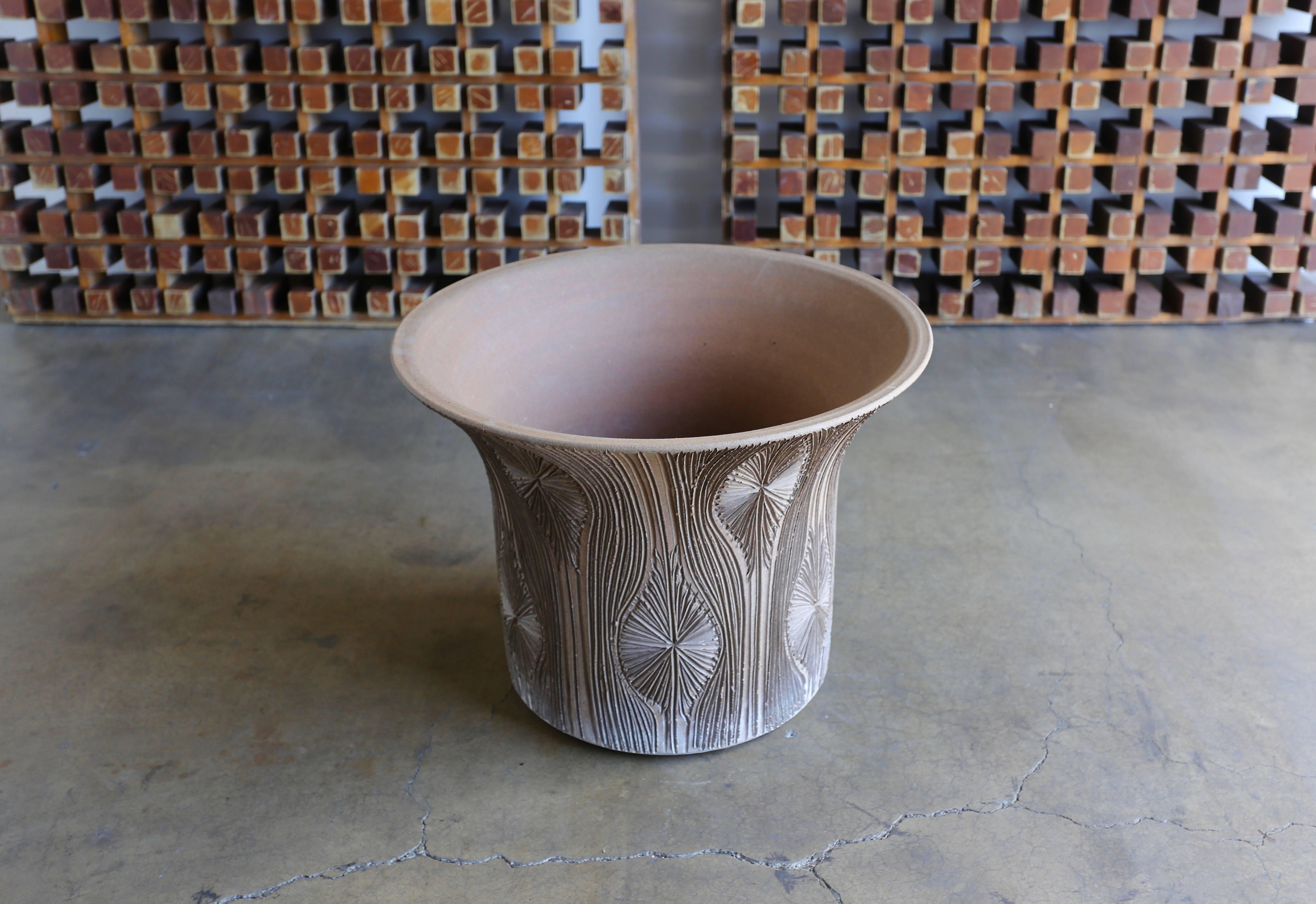 American Large Earthgender Planter by Robert Maxwell & David Cressey 