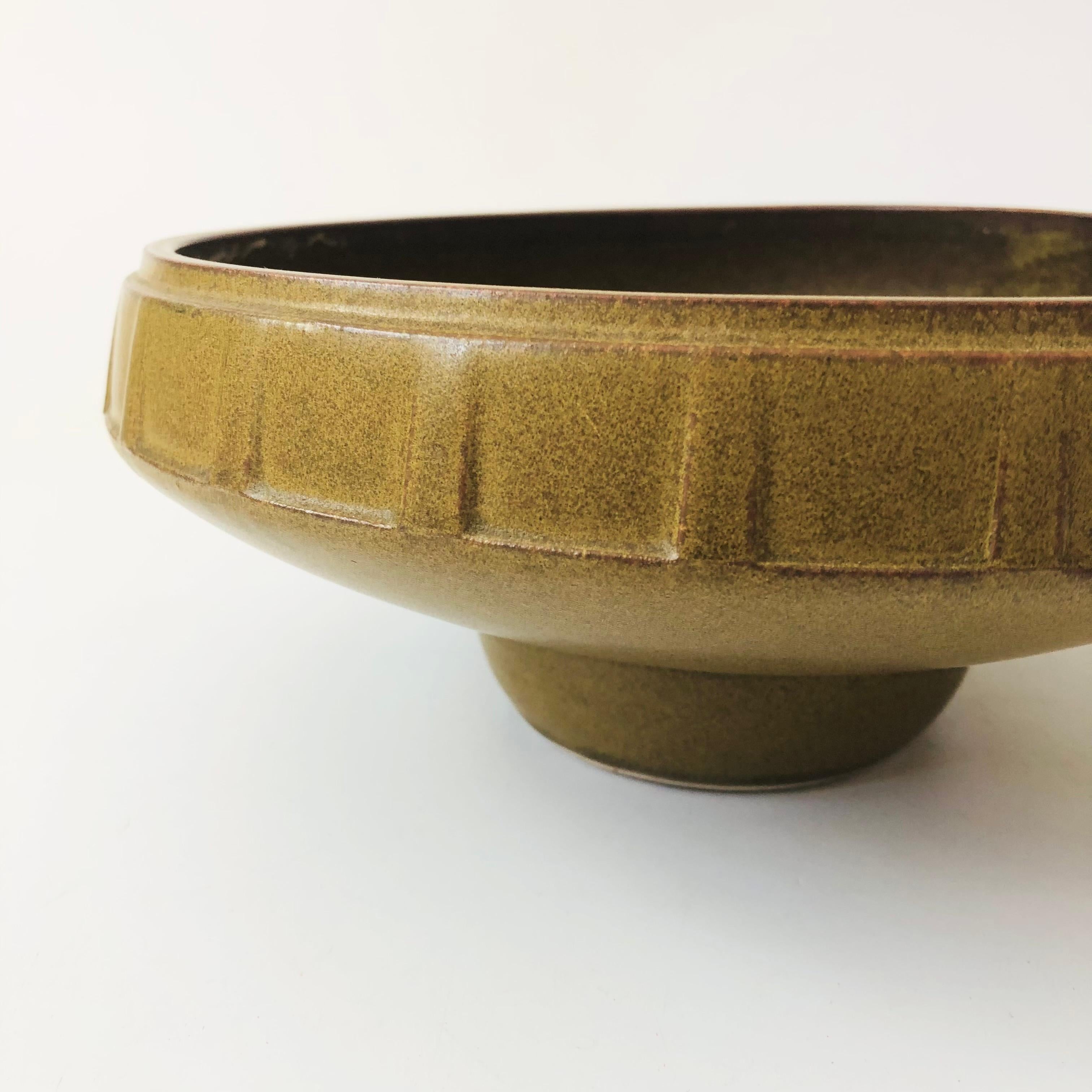 Large Earthtone Ikebana Pottery Planter Bowl For Sale at 1stDibs