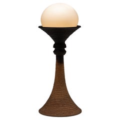 Large Earthy Ceramic Floor Lamp by Doria Leuchten, Germany, 1970s