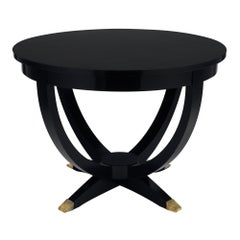 Large Ebonized Art Deco Period Gueridon
