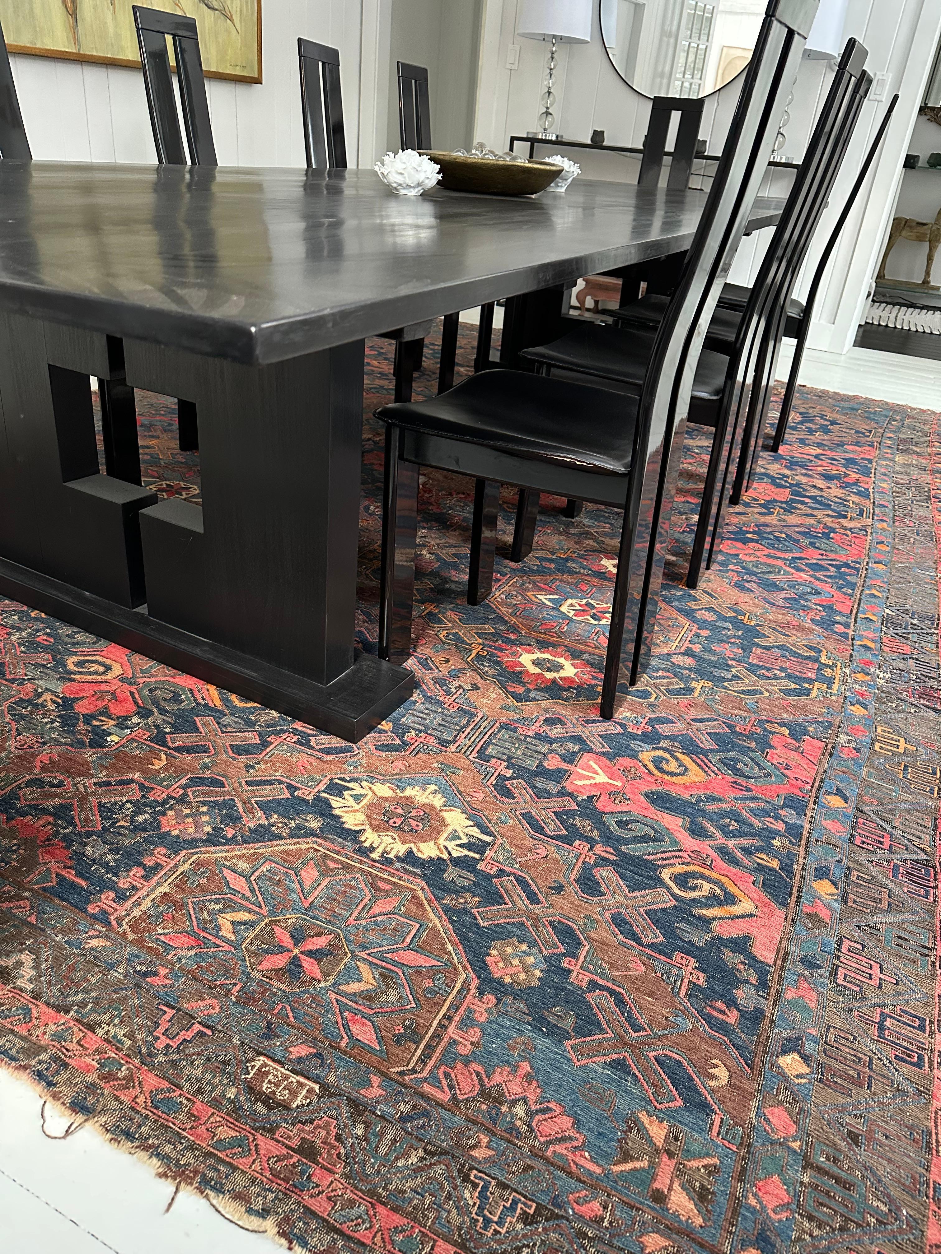 Large Ebonized Dining or Conference Room Table Custom Made by BH&A For Sale 3