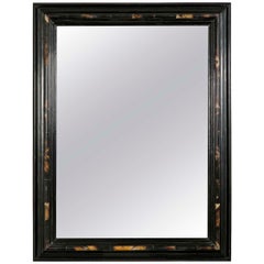 Large Ebonized Horn Mirror