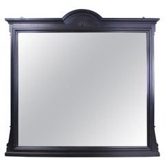 Antique Large Ebonized Walnut Mirror