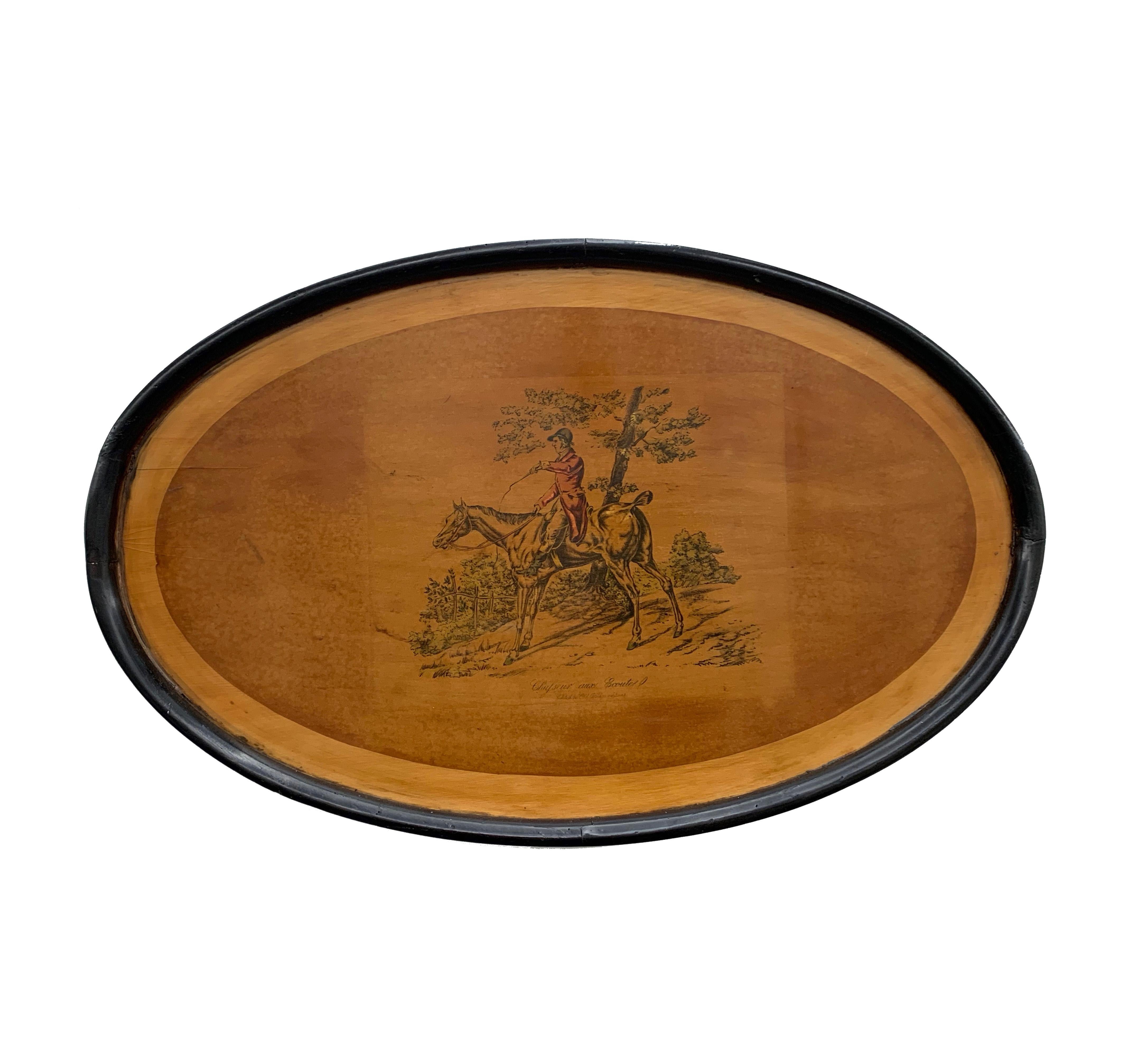 Other Large Ebonized Wooden Tray, Table or Wall, England, 1930s