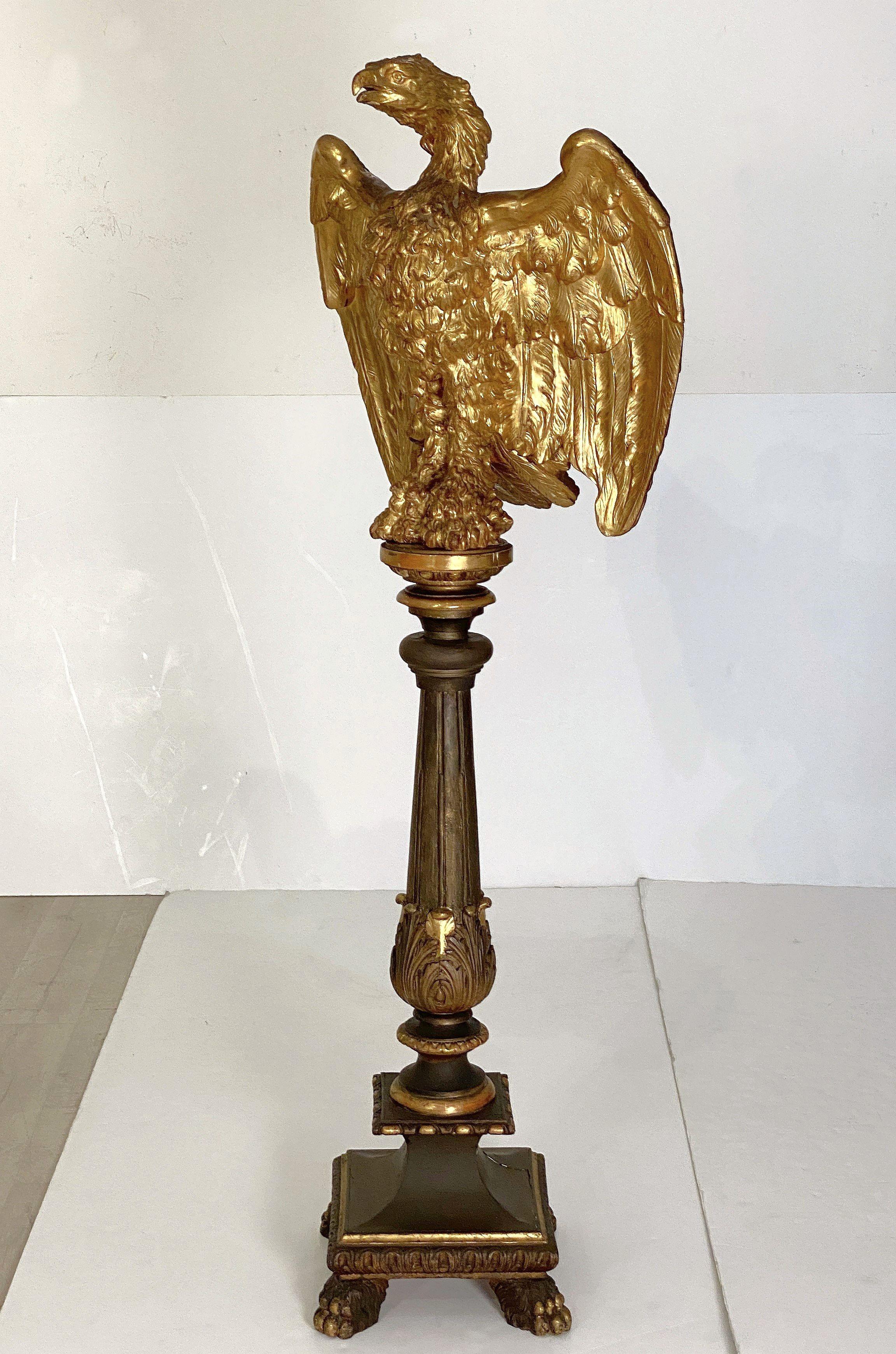 Large Ecclesiastical Carved and Gilded Eagle Lectern from Wales, c.1830 For Sale 7