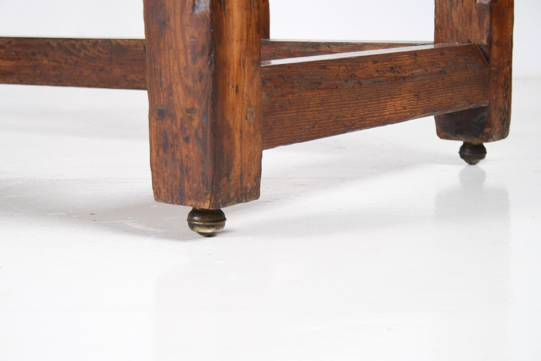 Large Ecclesiastical Gothic Revival Serving Table, Workstation Desk Countertop For Sale 8