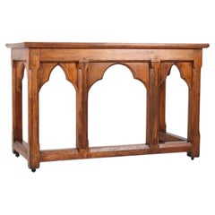 Mesa de servicio grande de estilo gótico eclesiástico, mostrador de escritorio de estación de trabajo