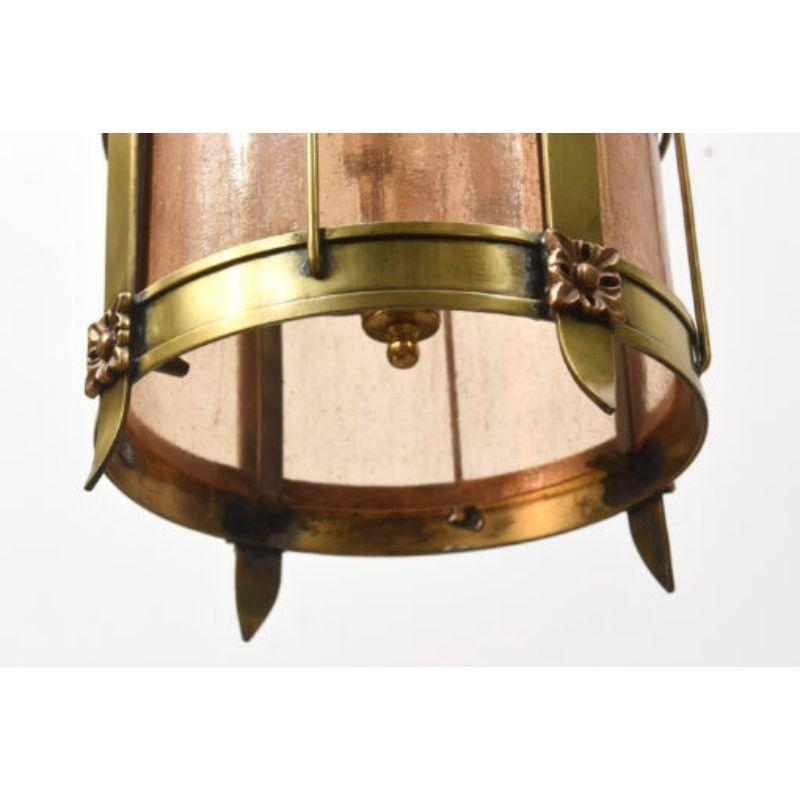 20th Century Large Ecclesiastical Lantern with Smoky Glass For Sale