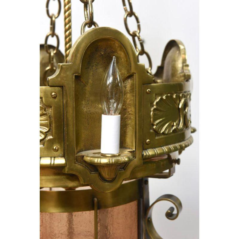 Large Ecclesiastical Lantern with Smoky Glass For Sale 2
