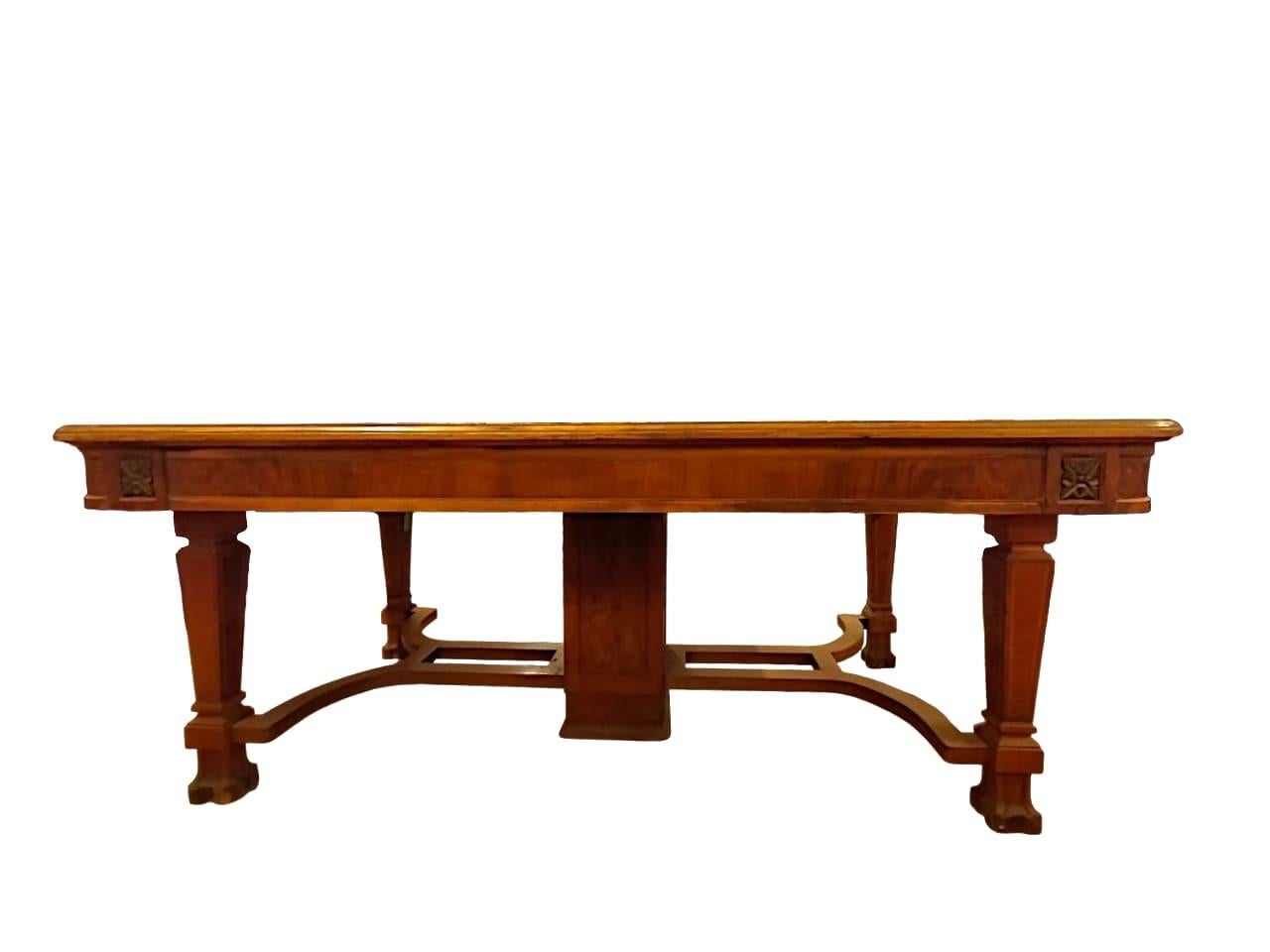 Grande table éclectique Liberty du début du XXe siècle Bon état - En vente à Cesena, FC