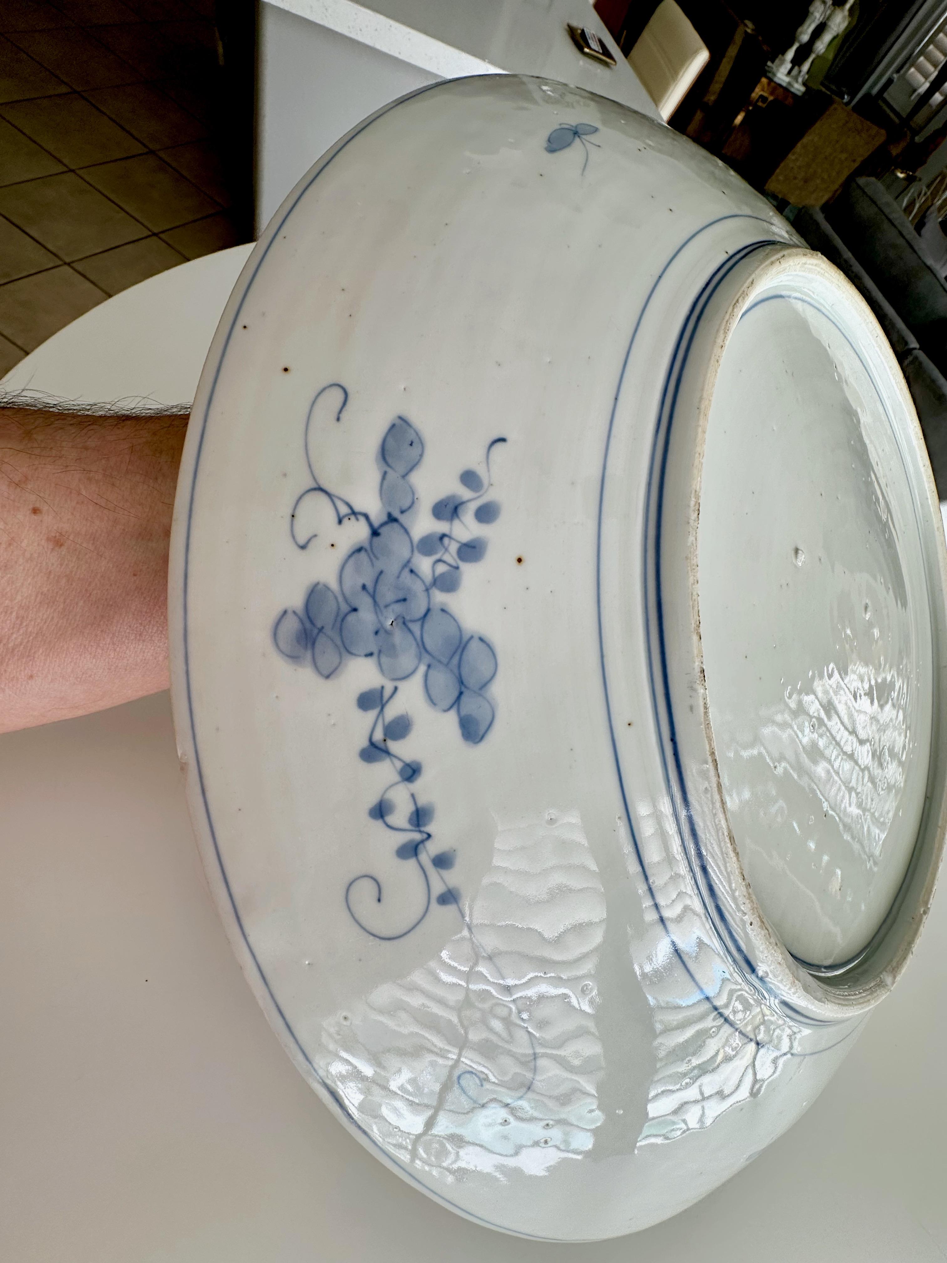 Große Edo Japanese Arita Porzellan Charger im Angebot 8