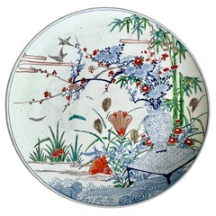 Large Edo Japanese Arita Porcelain Charger Large Edo Japanese Arita Porcelain Charger