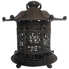 Antique Large Edo Period Bronze Lantern