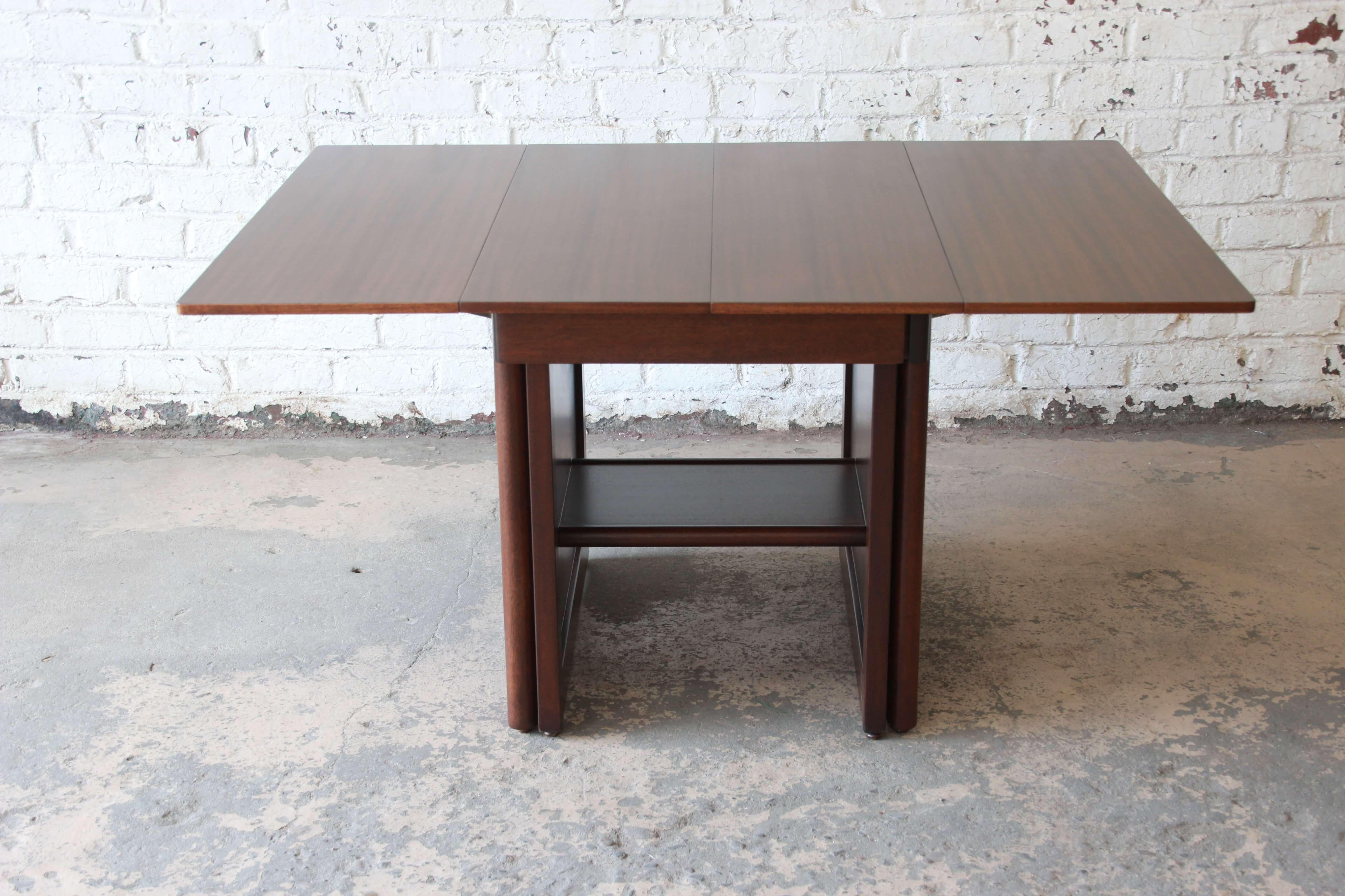 Large Edward Wormley for Dunbar Mahogany Extension Dining Table 2