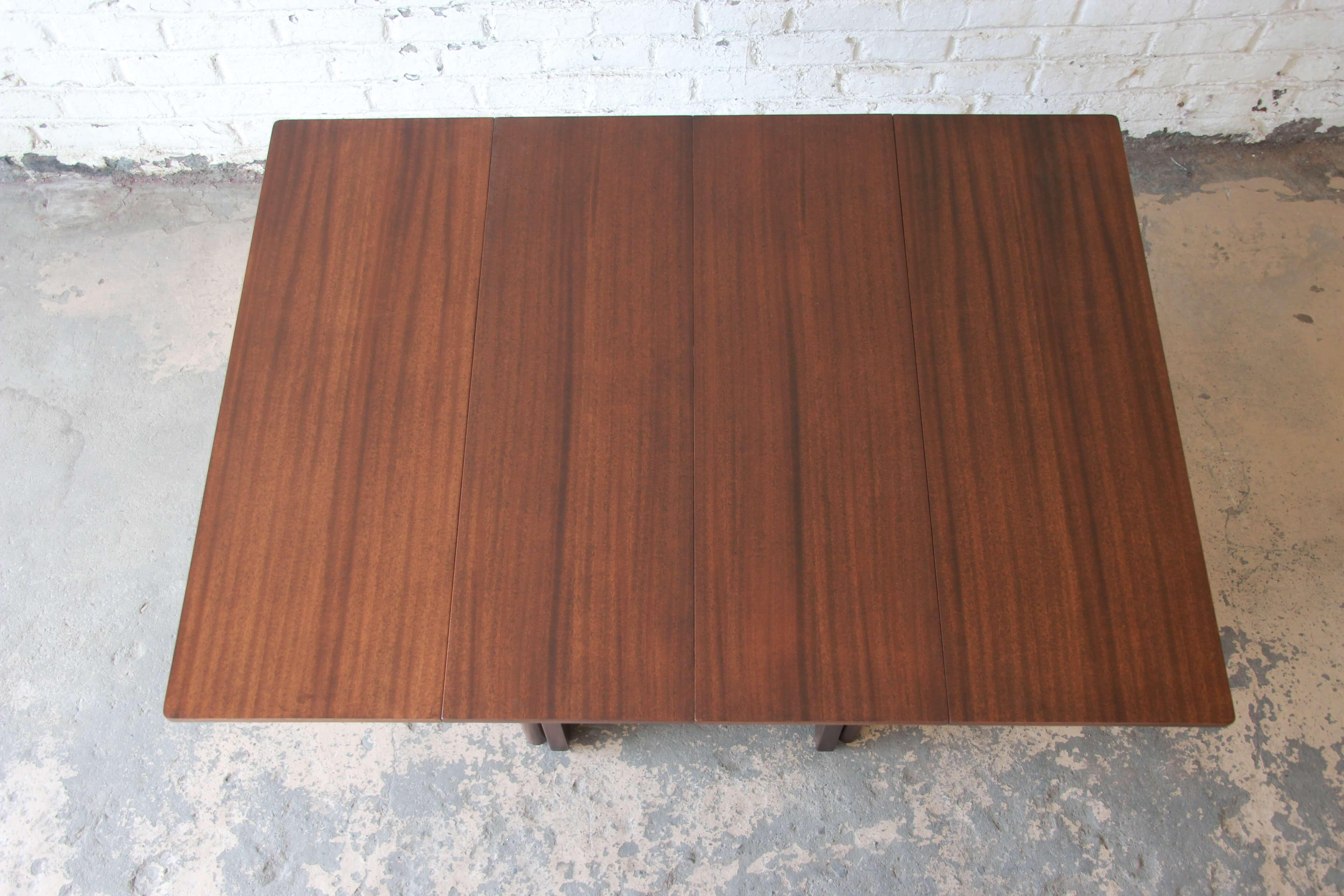 Large Edward Wormley for Dunbar Mahogany Extension Dining Table 3