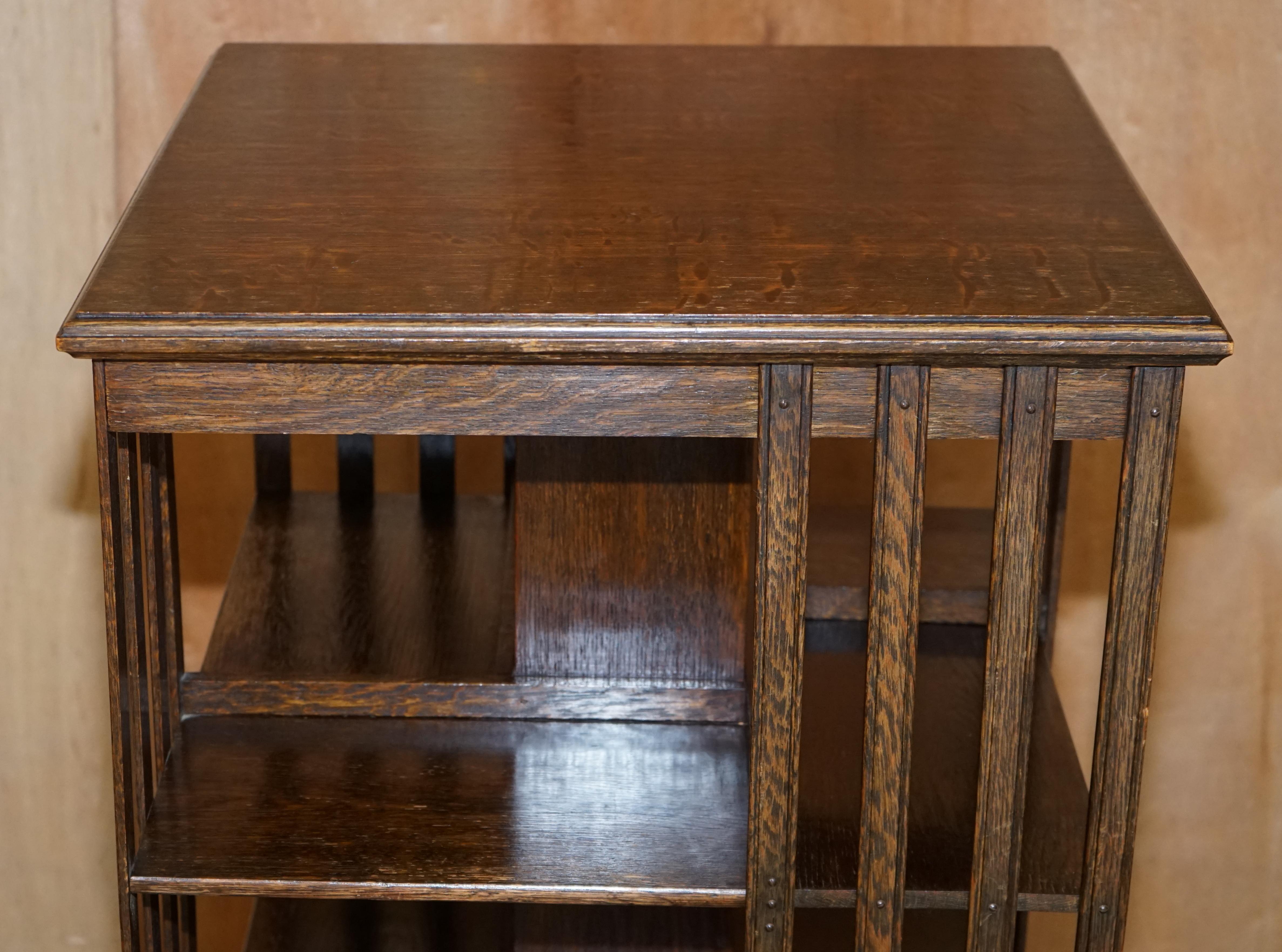 oak revolving bookcase