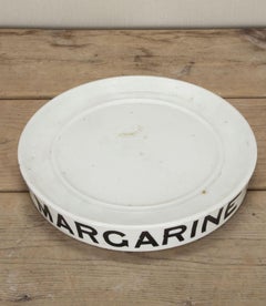 Large Edwardian Creamware Display Slab 'Margarine'
