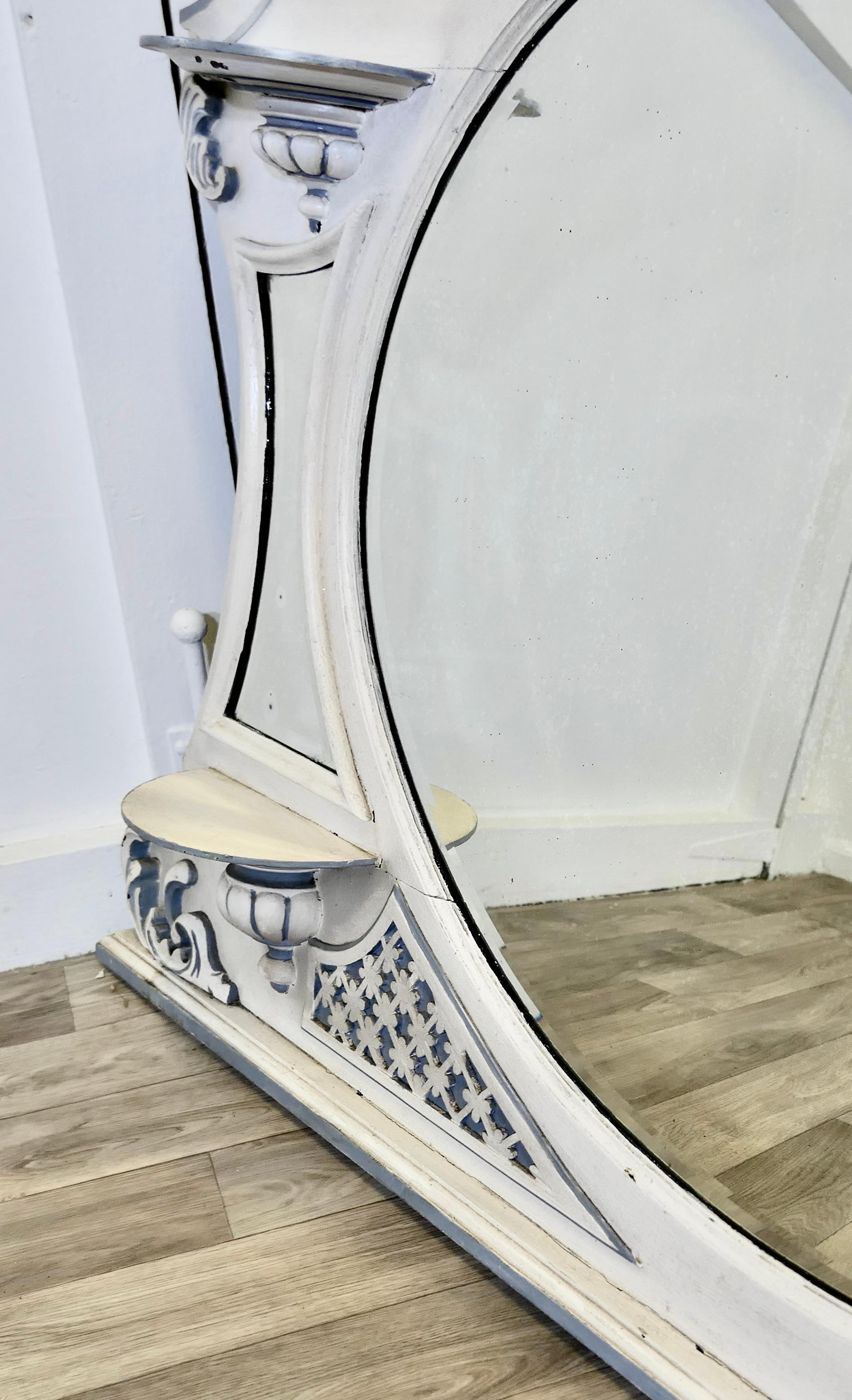 Large Edwardian Painted Overmantel   This is an attractive piece 2