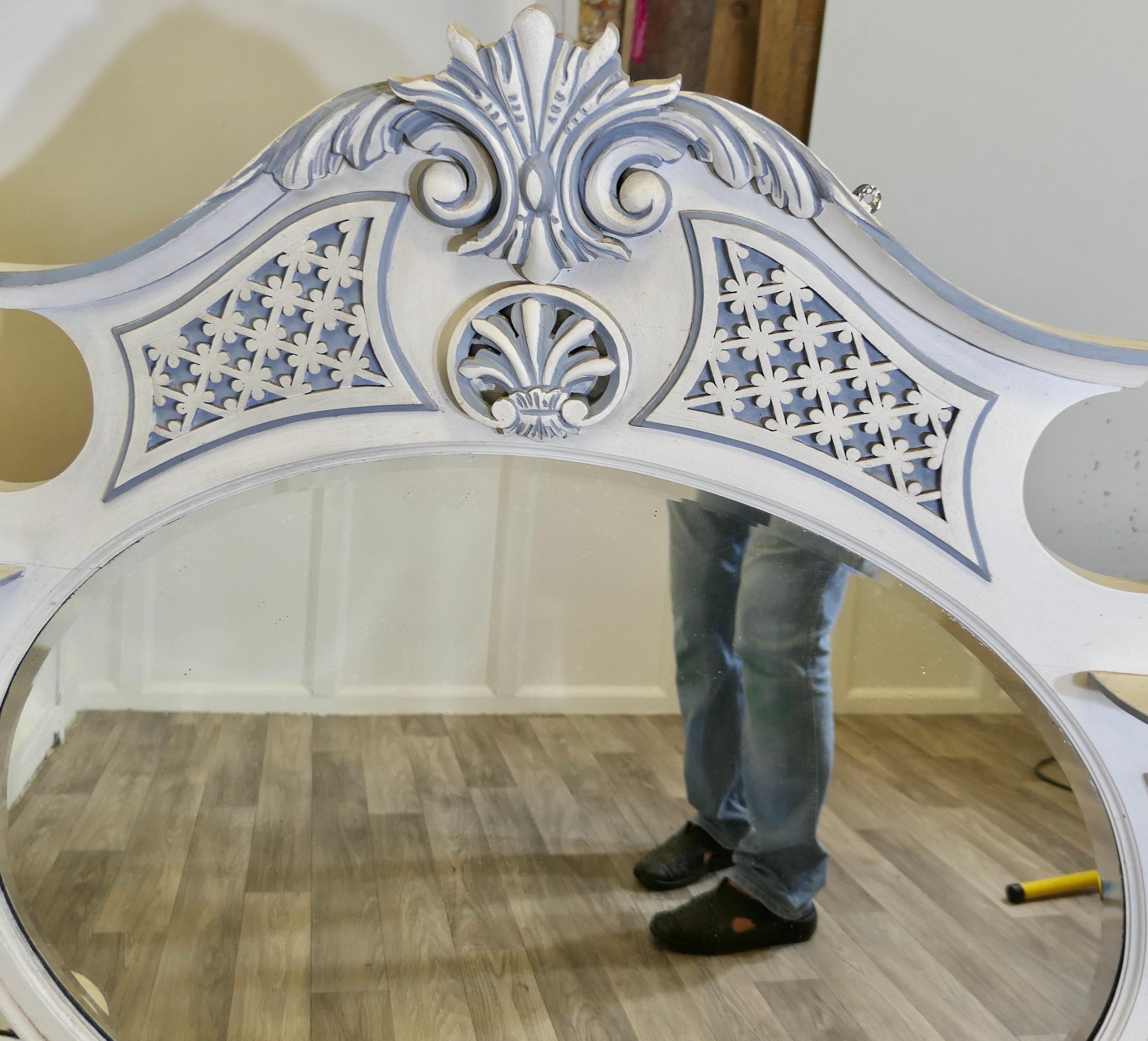 Large Edwardian Painted Overmantel   This is an attractive piece 3