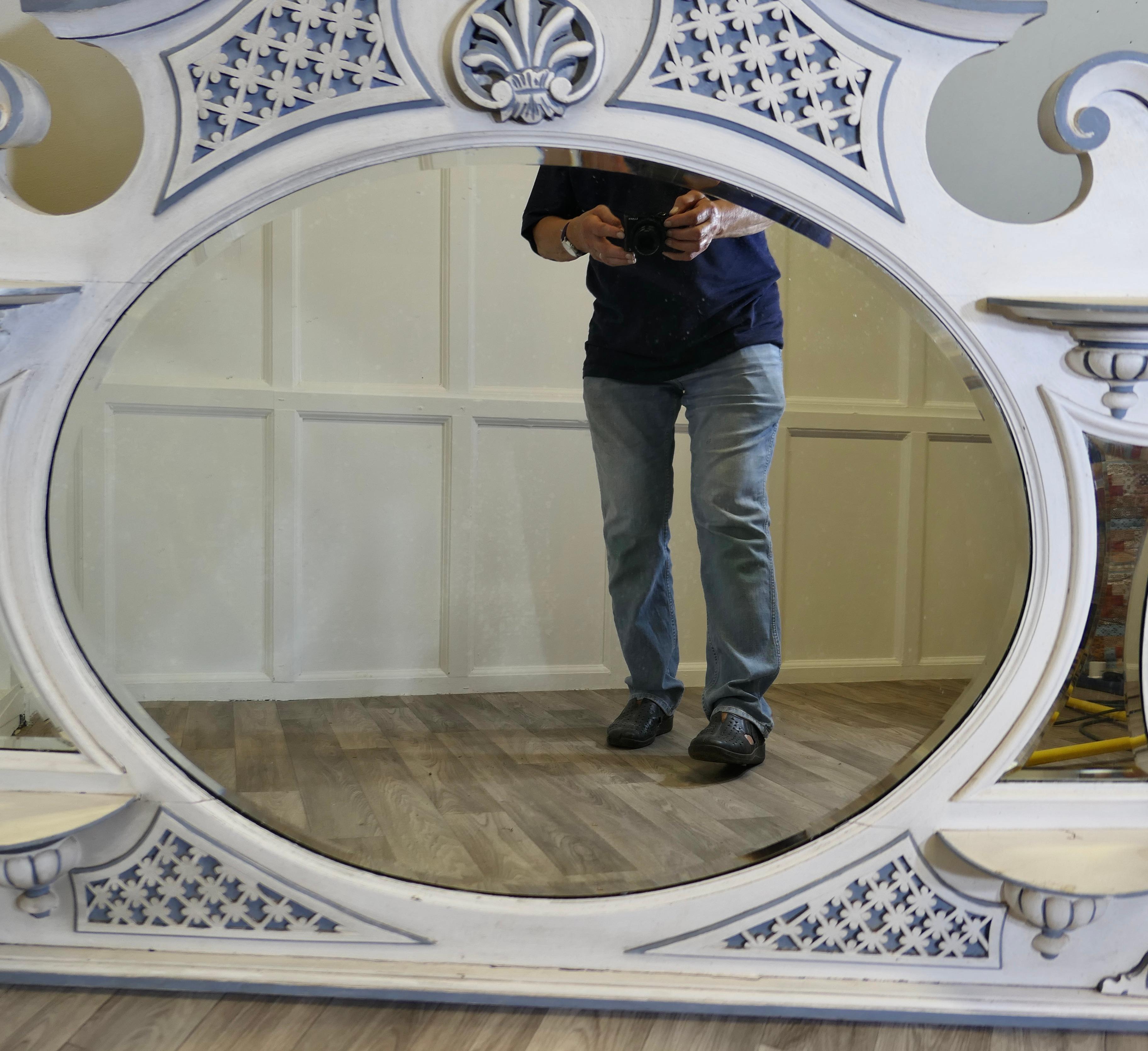 Large Edwardian Painted Overmantel   This is an attractive piece 4