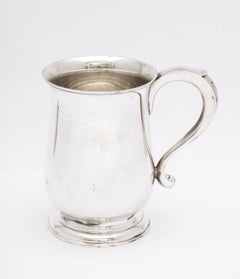 Large Edwardian Period Sterling Silver George III Style Tankard
