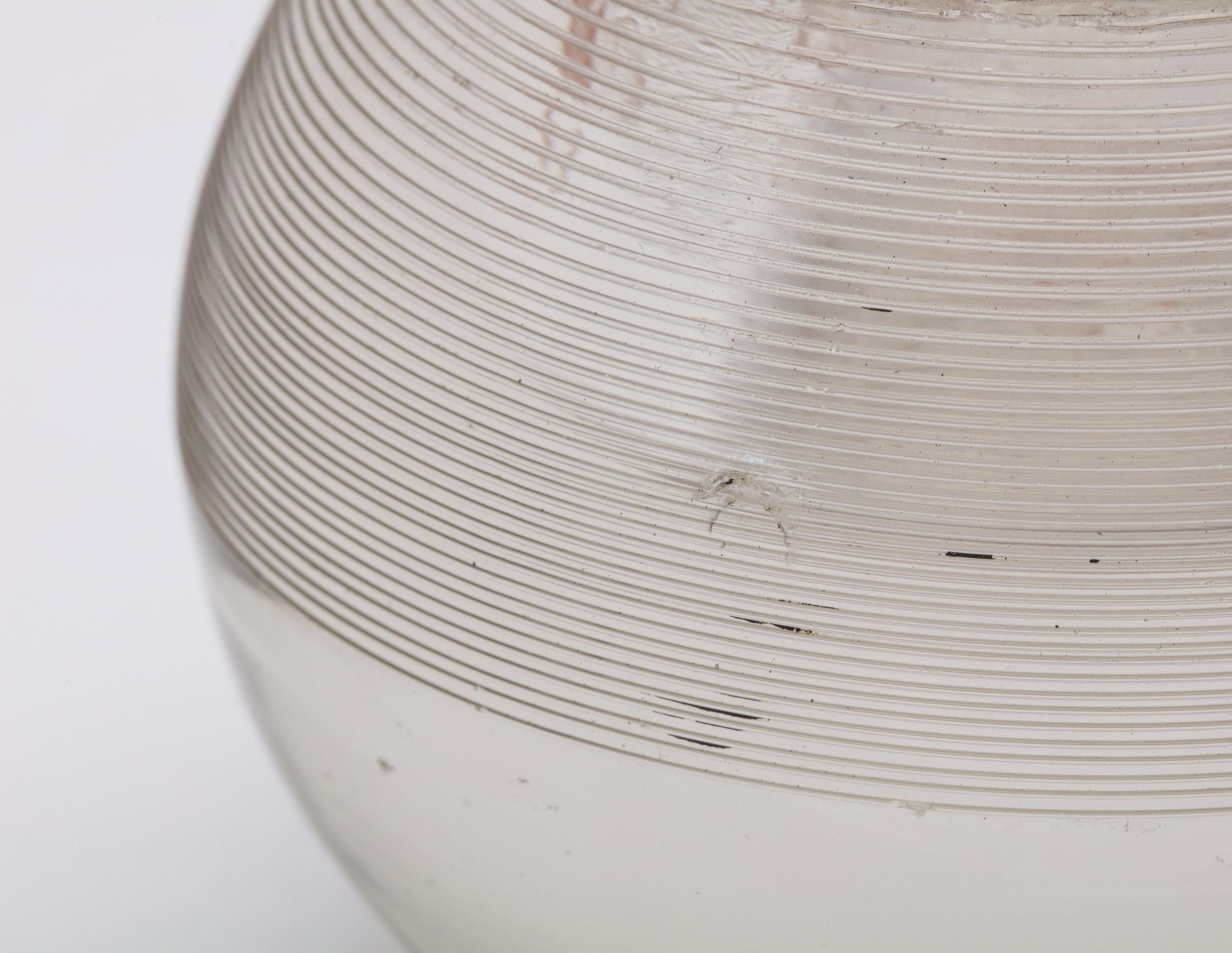 Large Edwardian Sterling Silver-Mounted Threaded Crystal Match Striker 2