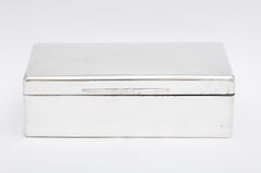Large Edwardian Sterling Table Box with Hinged Lid